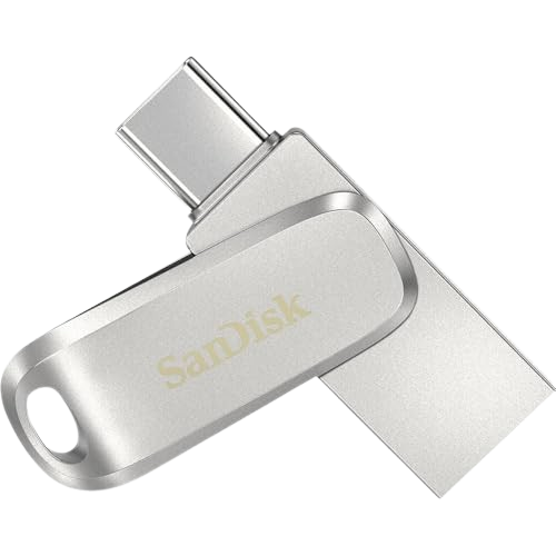 SanDisk 256GB Ultra Dual Drive Luxe USB Type-C - SDDDC4-256G-G46, Silver