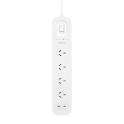 Belkin Surge Protector 4 Outlet/18W USB-A/USB-C/2Mtr- SRB001AR2M