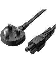 Power Cable for laptop adapter / charger C5 3 pin UK