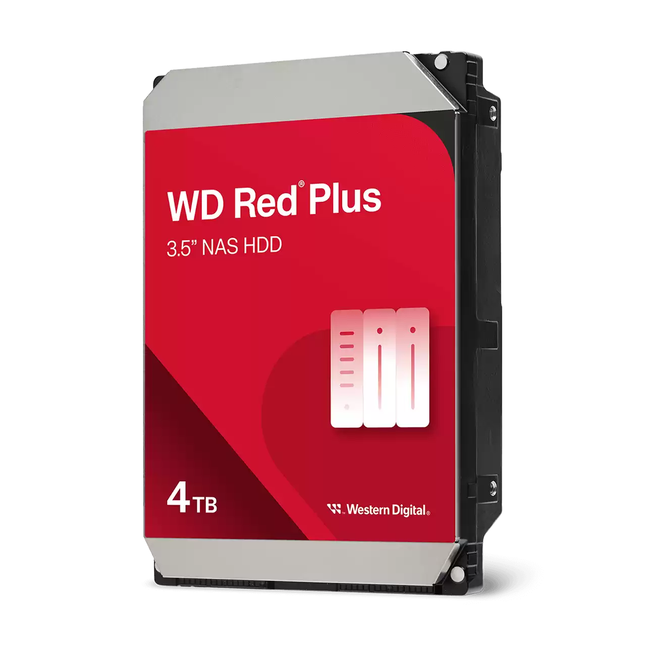 WD Red Plus 4TB NAS Hard Drive - 5400 RPM Class SATA 6Gb/s, CMR, 256MB Cache, 3.5 Inch - WD40EFPX