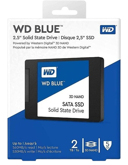 WD Blue 3D NAND 2TB Internal SSD - SATA III 6Gb/s 2.5"/7mm Solid State Drive-WDS200T3B0A