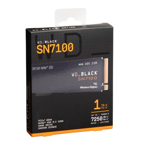 WD 1TB NVMe SSD WD Black SN7100 Gen4 Upto 7250Mb/s WDS100T4X0E