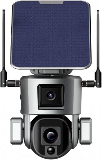 CRONY Y5 4G-4K-8MP-4X Solar Dual Linkage Battery PTZ Camera 8MP Wireless CCTV Camera Outdoor IP66 Waterproof Solar Dual Camera #1480