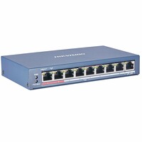 مفتاح شبكة إيثرنت سريعة غير مُدار من هيكفيجن DS-3E0109P-E/M مزود بـ 8 منافذ POE رقم 853