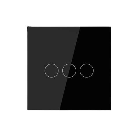 ZigBee 3 Gang Switch - Black