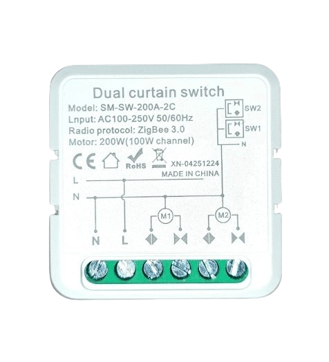 Zigbee 2 Gang Curtain Module