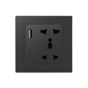 Zigbee Smart Socket With USB- EU - Black