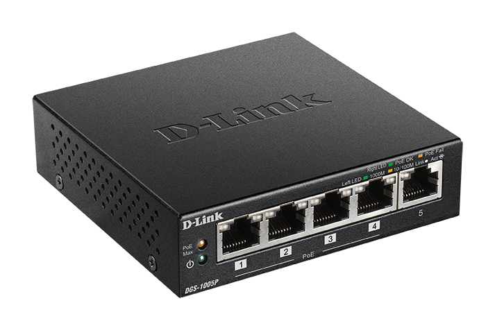 مفتاح Dlink 5 منافذ جيجابت غير مُدار DGS-1005P #932