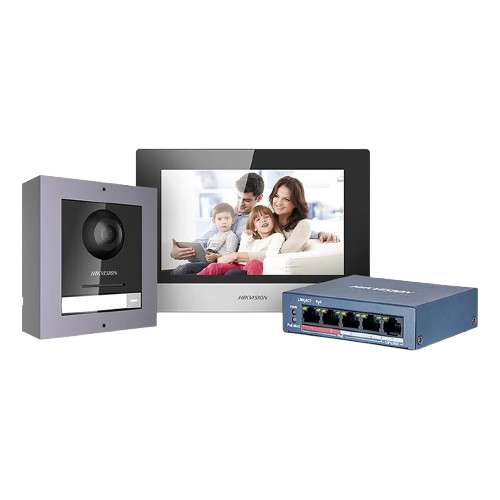 Hikvision DS‑KIS602(B) IP video intercom kit