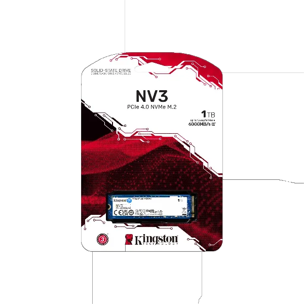 Kingston NV3 1TB NVMe SSD Gen4 Upto 6000Mb/s-SNV3S/1000G