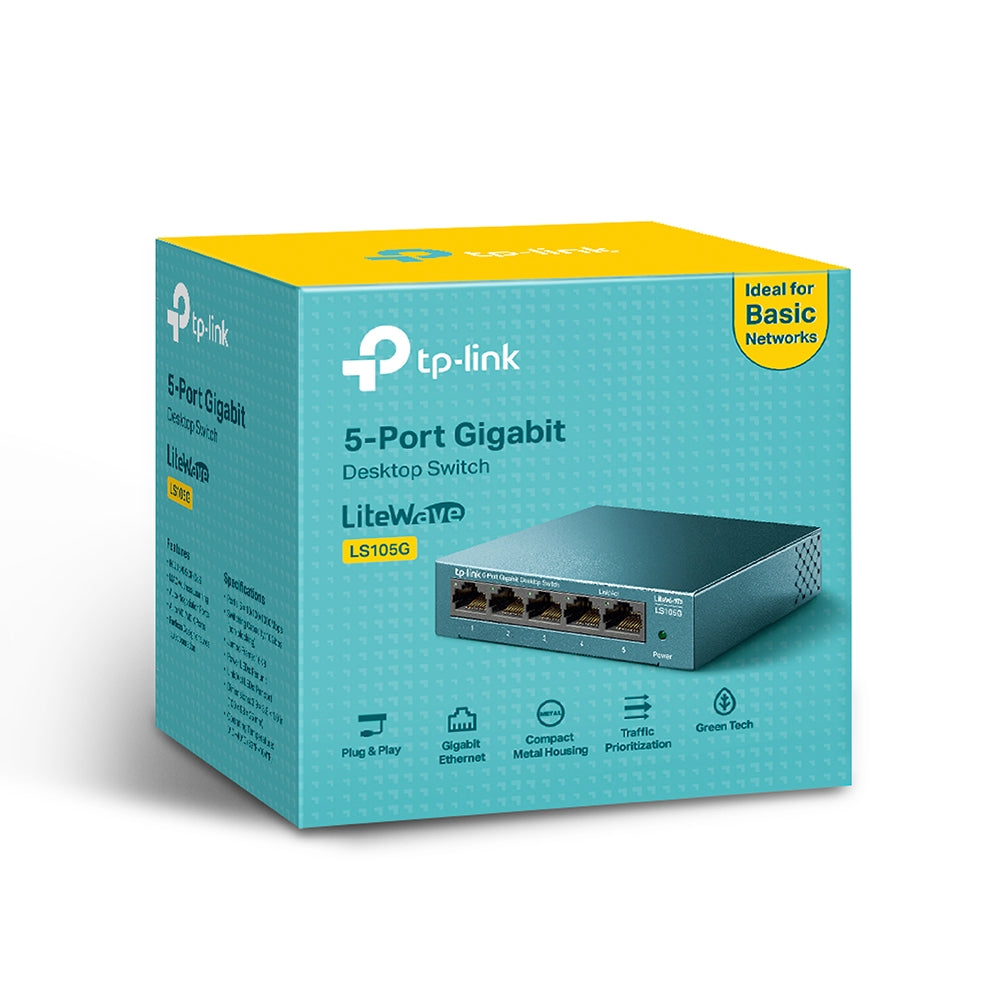 TP-Link 5 Port Gigabit Desktop Switch Metal (LS105G)