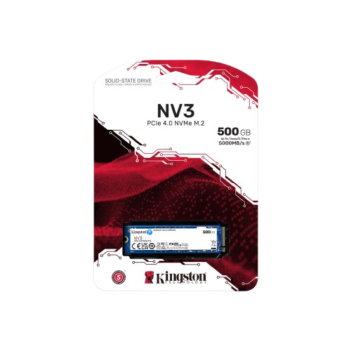 Kingston NV3 500GB NVMe SSD Gen4 Upto 5000Mb/s-SNV3S/500G