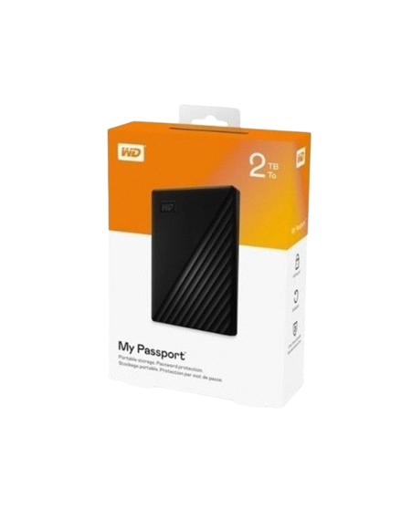 WD My Passport 2TB Portable Hard Drive USB 3.2 WDBYVG0020BBK Black