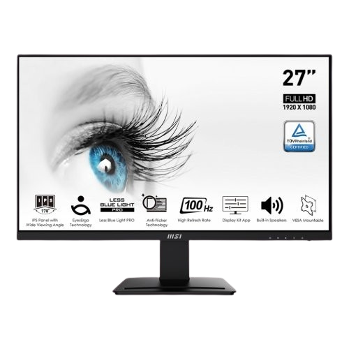 MSI Pro MP273A-27.0" FHD IPS/1ms/D-Sub/HDMI/DisplayPort Multimedia-Monitor(White)