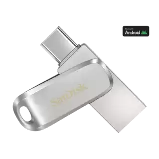 SanDisk 64GB Ultra Dual Drive Luxe USB-TYPE-C Upto 400MB/s-SDDDC4-064-G46,Silver